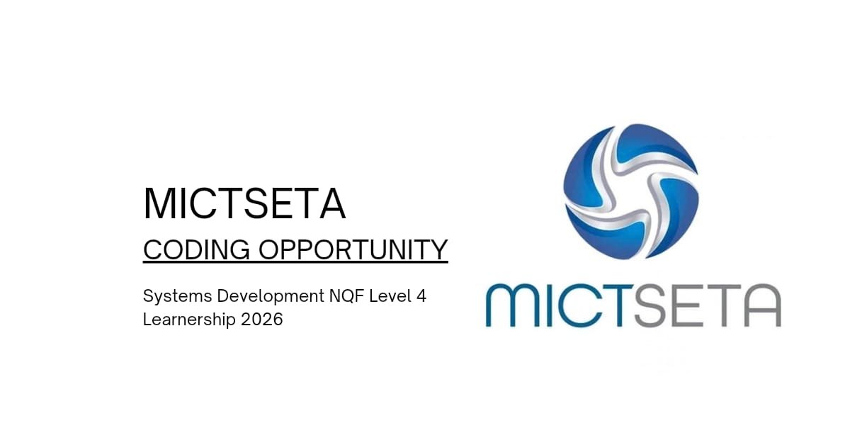 Systems Development NQF Level 4 Learnership 2026 – MICT SETA Coding Opportunity